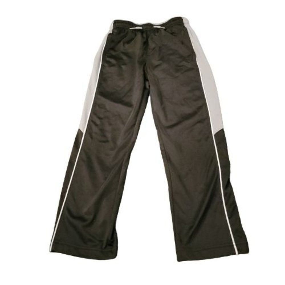 Athletic Works Boys Black Gray Pockets Drawstring Jogger Pants Size S 6/7
